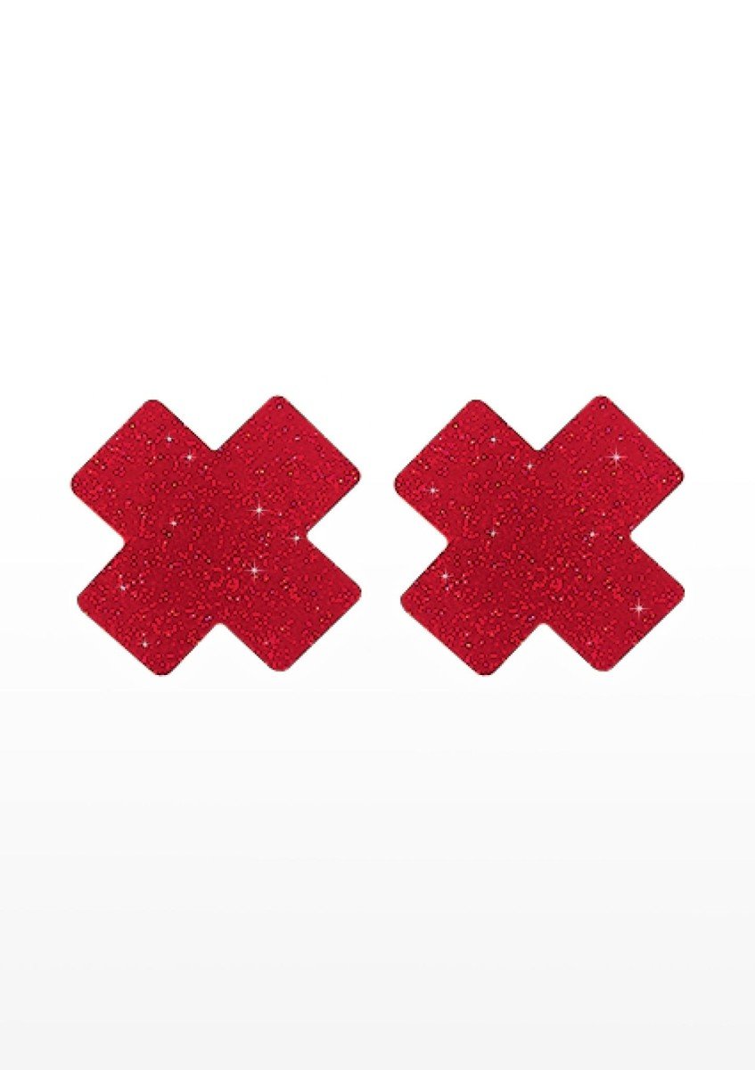 Samolepky na bradavky Taboom Nipple X Covers červené
