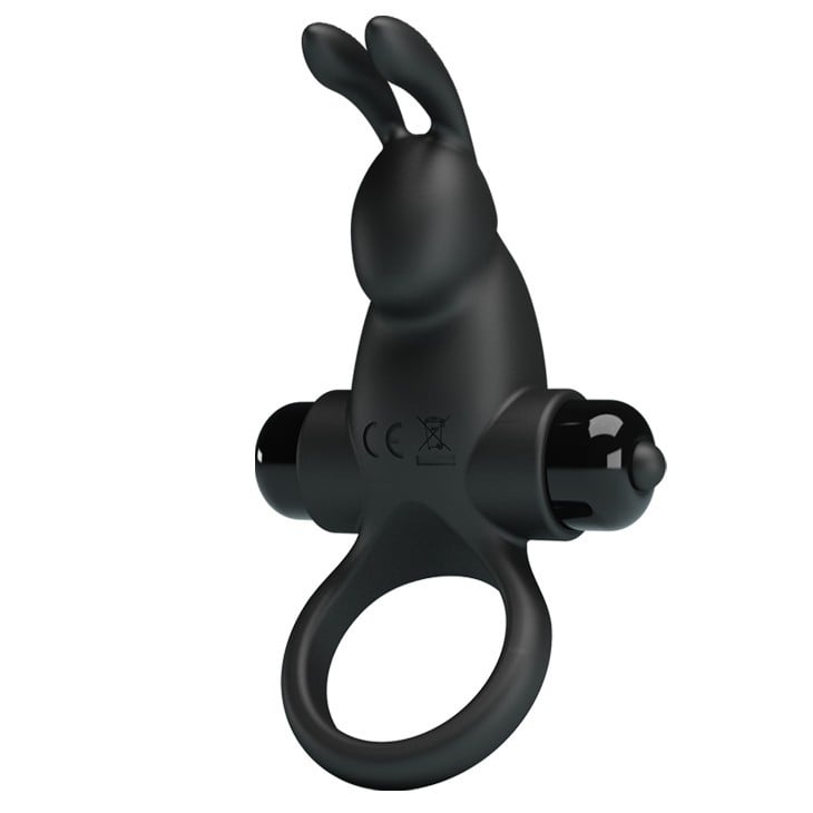 Pretty Love Vibrant Penis Ring I Black, silikonový erekční kroužek na penis