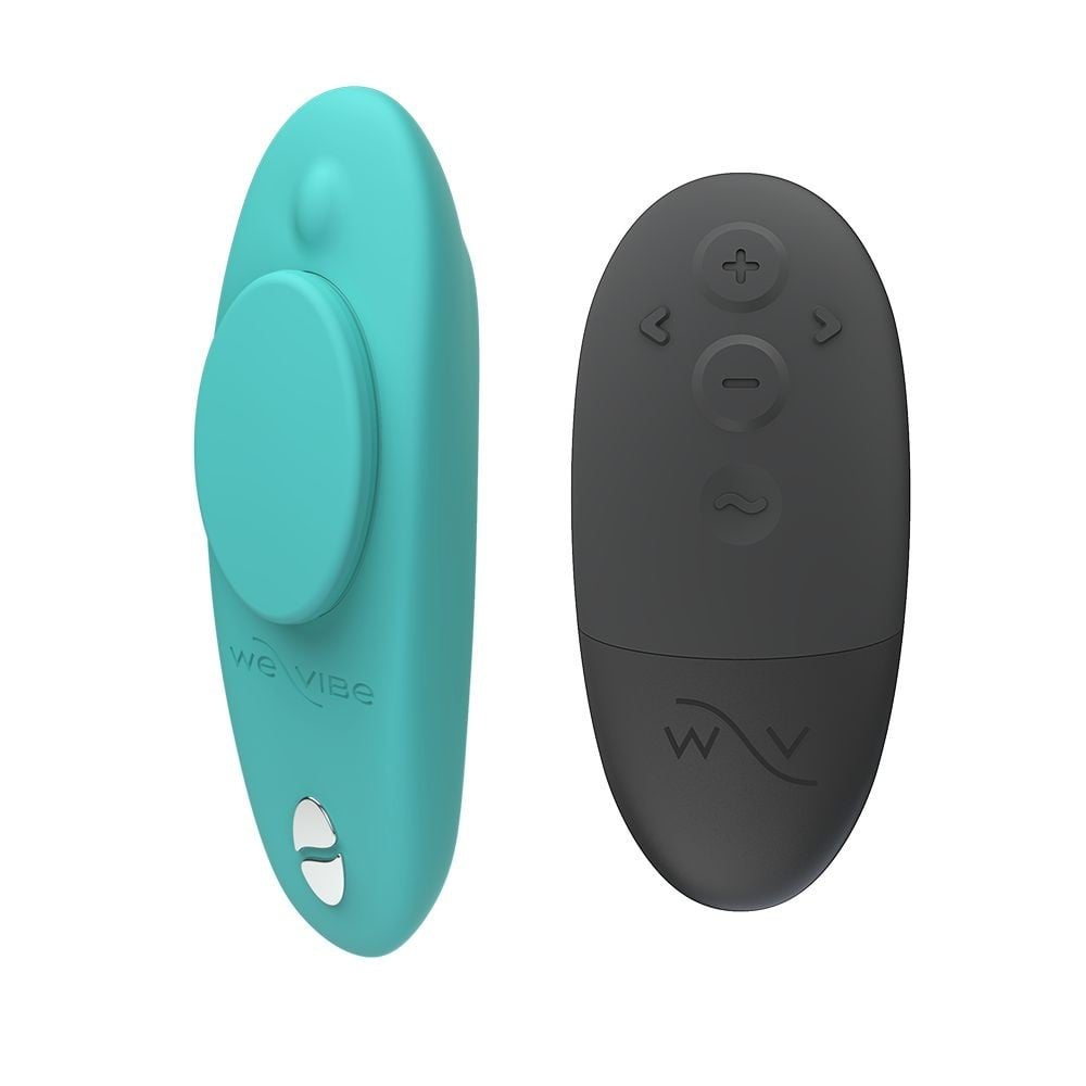 Vibrátor do kalhotek We-Vibe Moxie+ Aqua, kalhotkový vibrátor ovládaný dálkovým ovladačem nebo mobilní aplikací