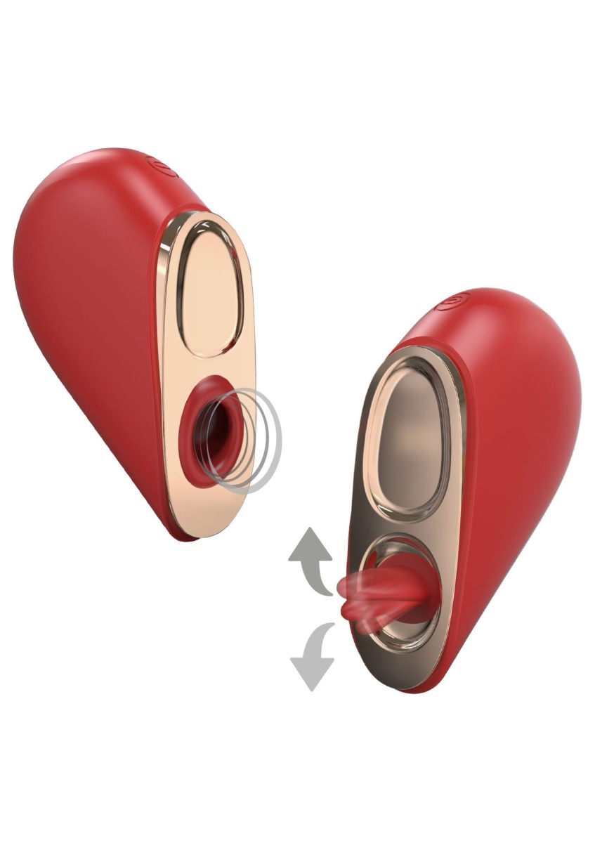 Xocoon Heartbreaker, 2 v 1 – stimulátor s pohyblivým jazykom a podtlakový stimulátor
