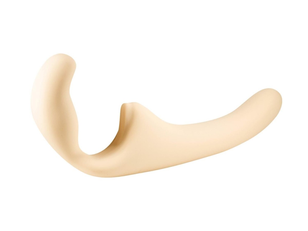 Strapless dildo Lola Games Natural Temptation béžové, vkládací dildo 24 x 3,9 cm