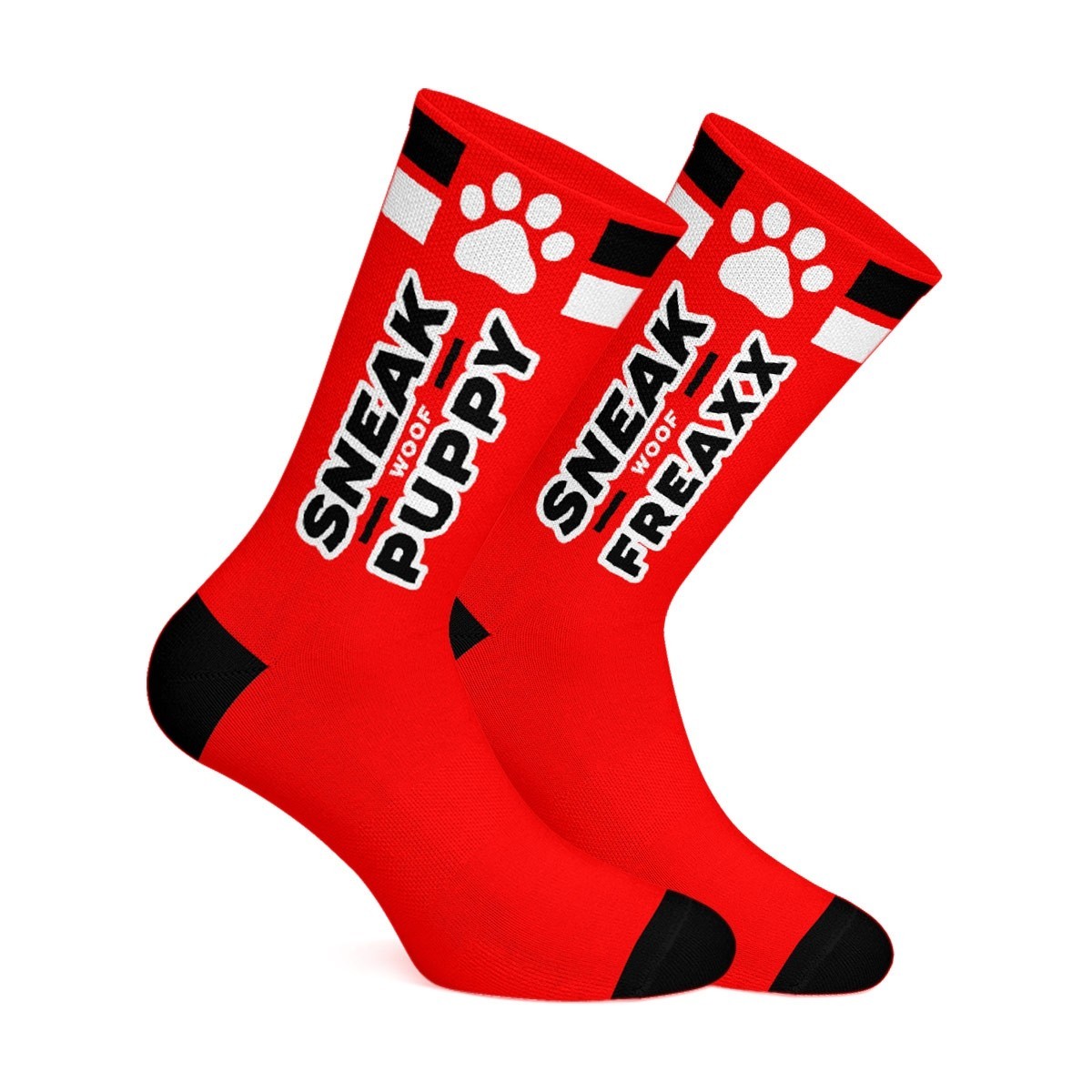 Ponožky Sneakfreaxx Woof Puppy červené