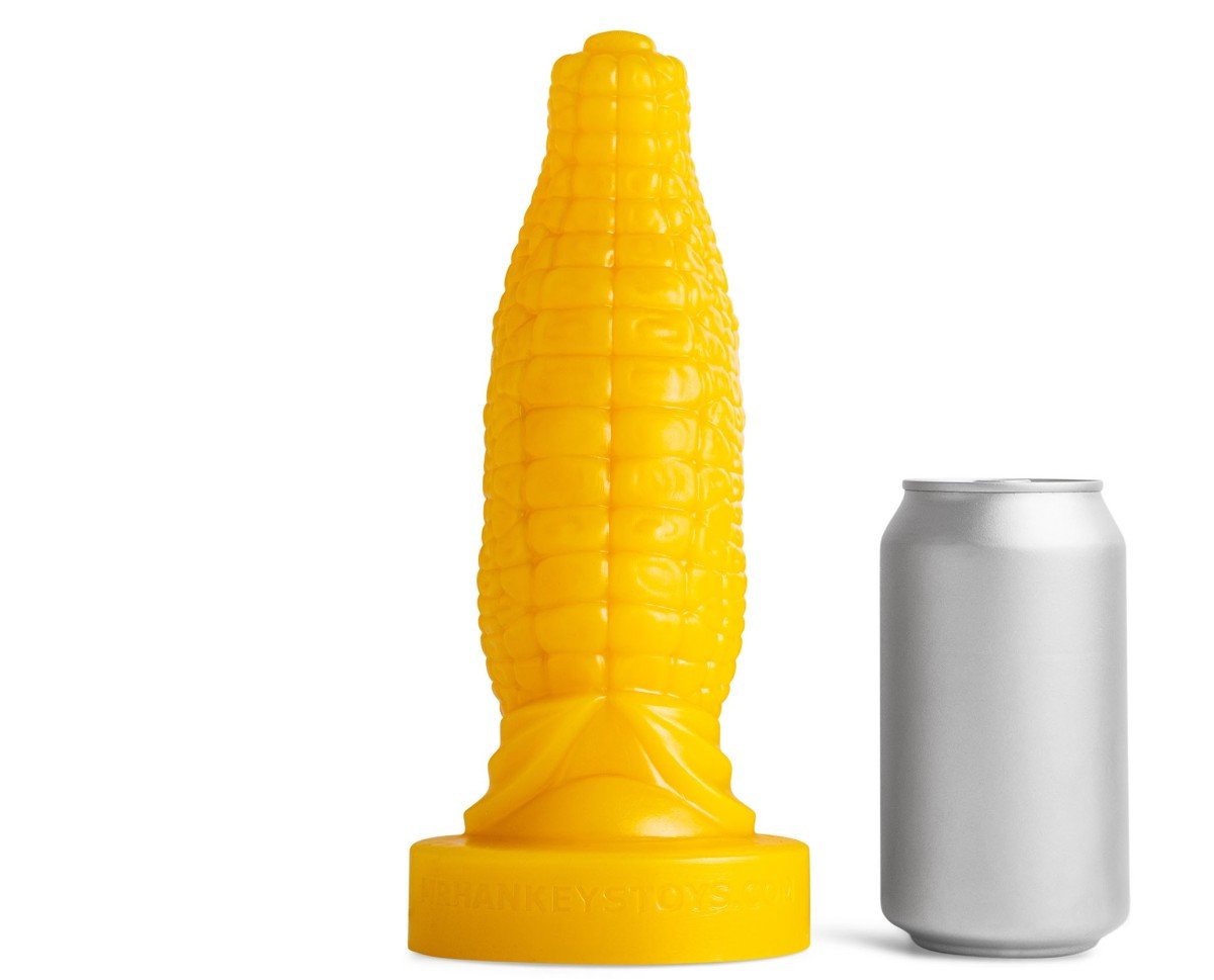 Mr. Hankey’s Toys Corn Dildo M/LG, prémiové silikonové dildo s Vac-U-Lock 24,1 x 4,8–7,6 cm