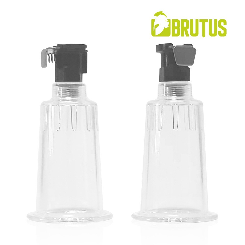 Brutus Premium Nipple Cylinders, priehľadné valce na bradavky pre vákuové pumpy