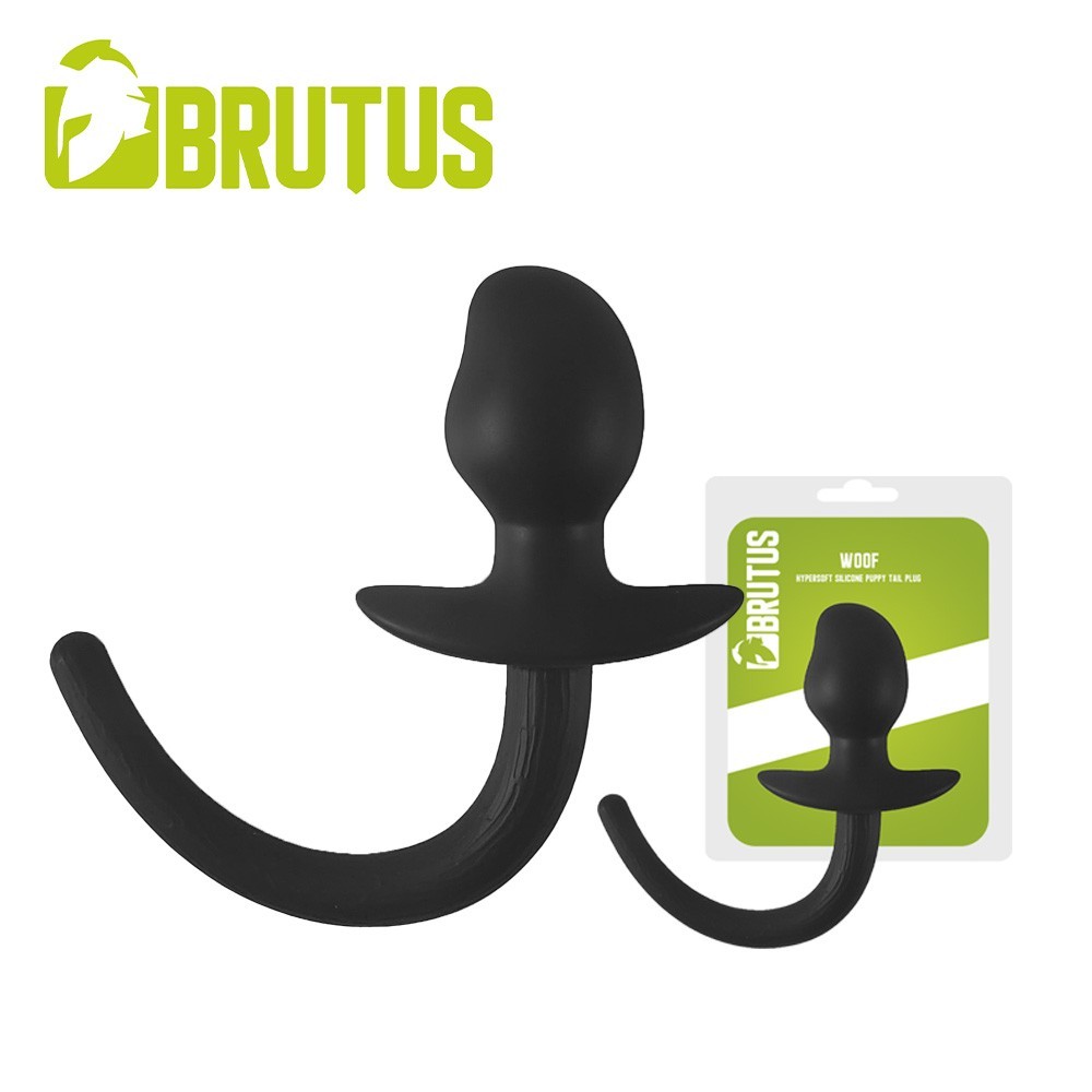 Brutus Woof Hypersoft Silicone Puppy Tail Plug, silikonový anální kolík – psí ocas 8 x 2,8–5,2 cm