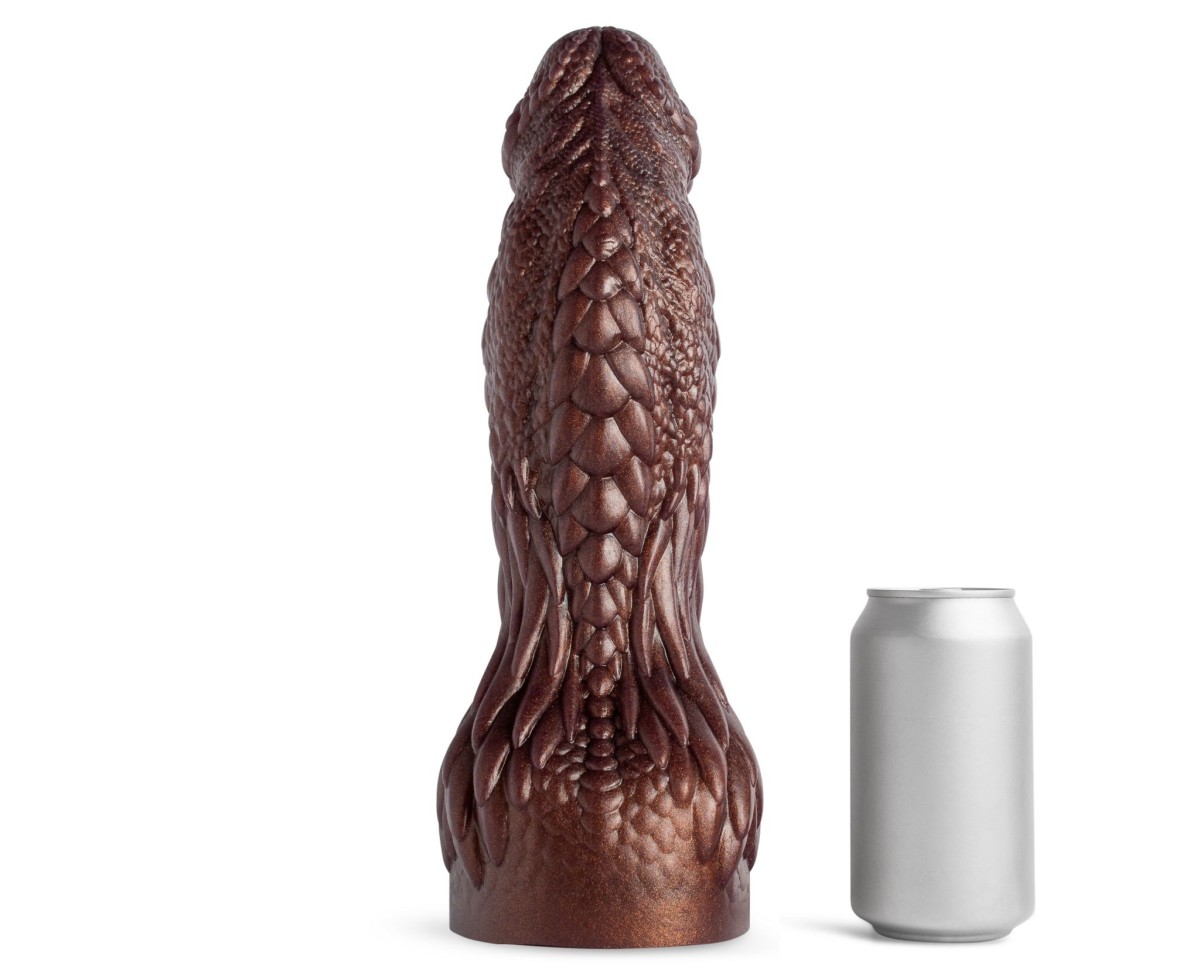 Mr. Hankey’s Toys Dildos & Dragons XL, prémiové silikonové dildo s Vac-U-Lock 34,5 x 6,2–8,8 cm