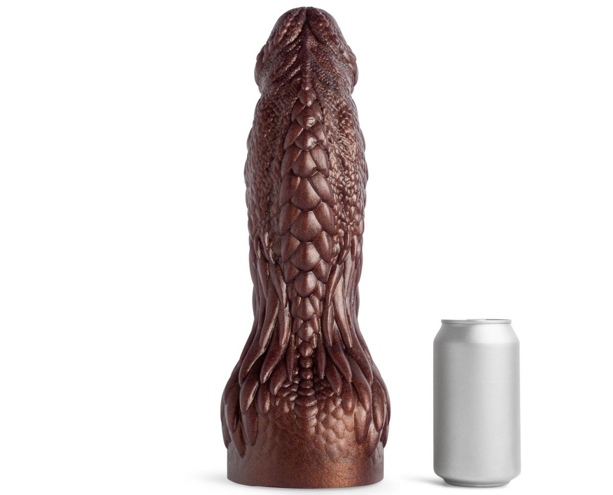 Mr. Hankey’s Toys Dildos & Dragons XXXL, prémiové silikonové dildo s Vac-U-Lock 39,5 x 7,2–10 cm