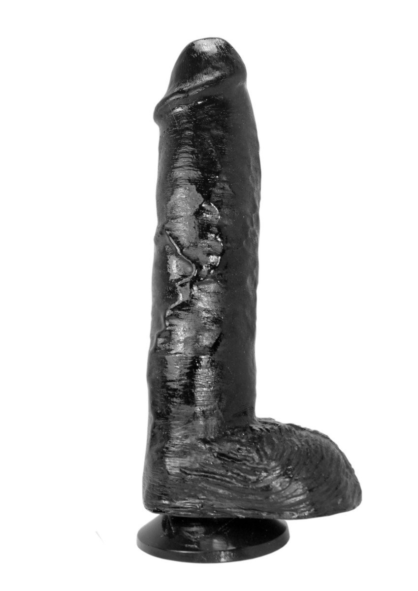 Hardastic Super Marvin, černé vinylové dildo 32 x 7,6 cm