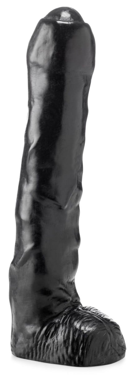 HardToys Bobby, černé vinylové dildo 28 x 6 cm