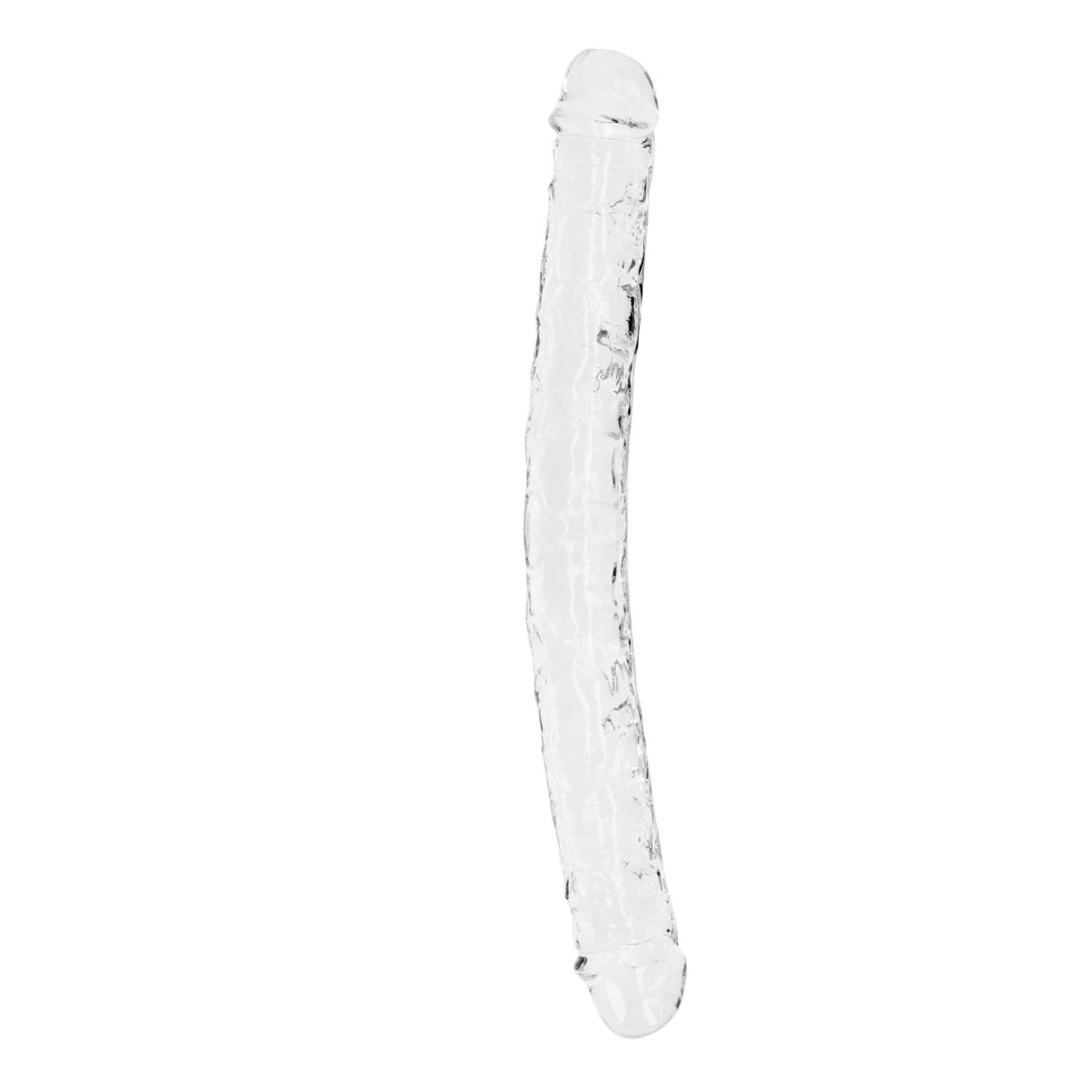 Gelové dildo RealRock Realistic Double Dong 13″ průhledné