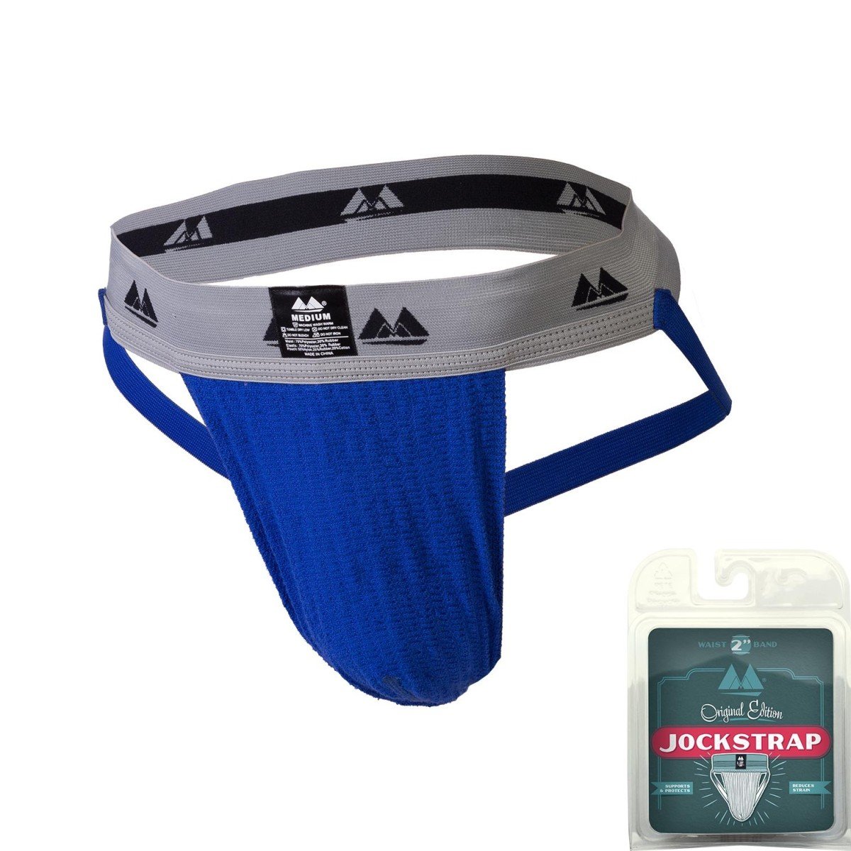 Jocksy MM Jockstrap modré XL, pánské jocksy