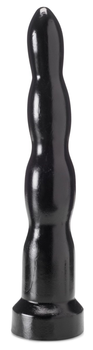 HardToys FET 1001, čierne vinylové dildo 30,5 x 3,3–5 cm