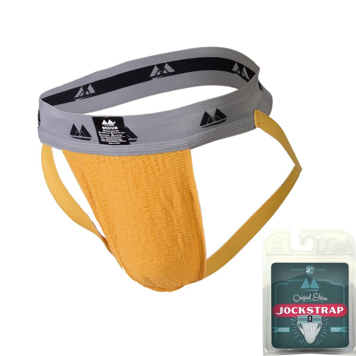 Jocksy MM Jockstrap žluté M, pánské jocksy