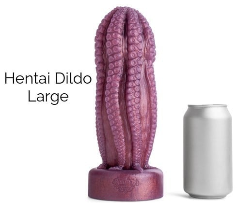 Mr. Hankey’s Toys Hentai Dildo Large, prémiové silikonové dildo s Vac-U-Lock 24,9 x 7,8–8,8 cm