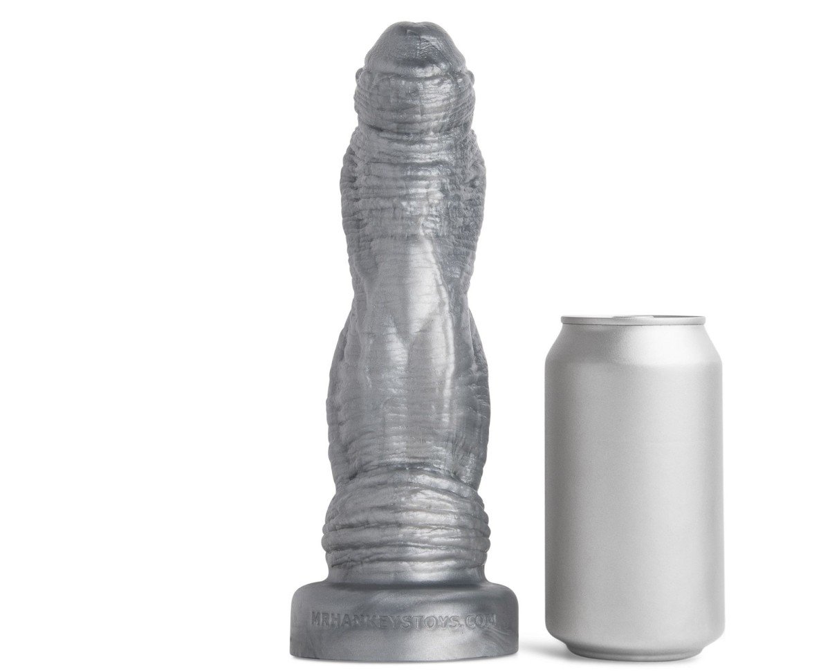 Mr. Hankey’s Toys Horny Rhino Small, prémiové silikonové dildo s Vac-U-Lock 23,2 x 3,9–5,9 cm