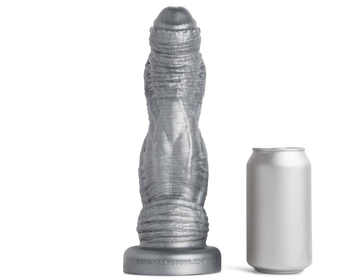 Mr. Hankey’s Toys Horny Rhino Medium, prémiové silikonové dildo s Vac-U-Lock 27,4 x 4,9–7,1 cm