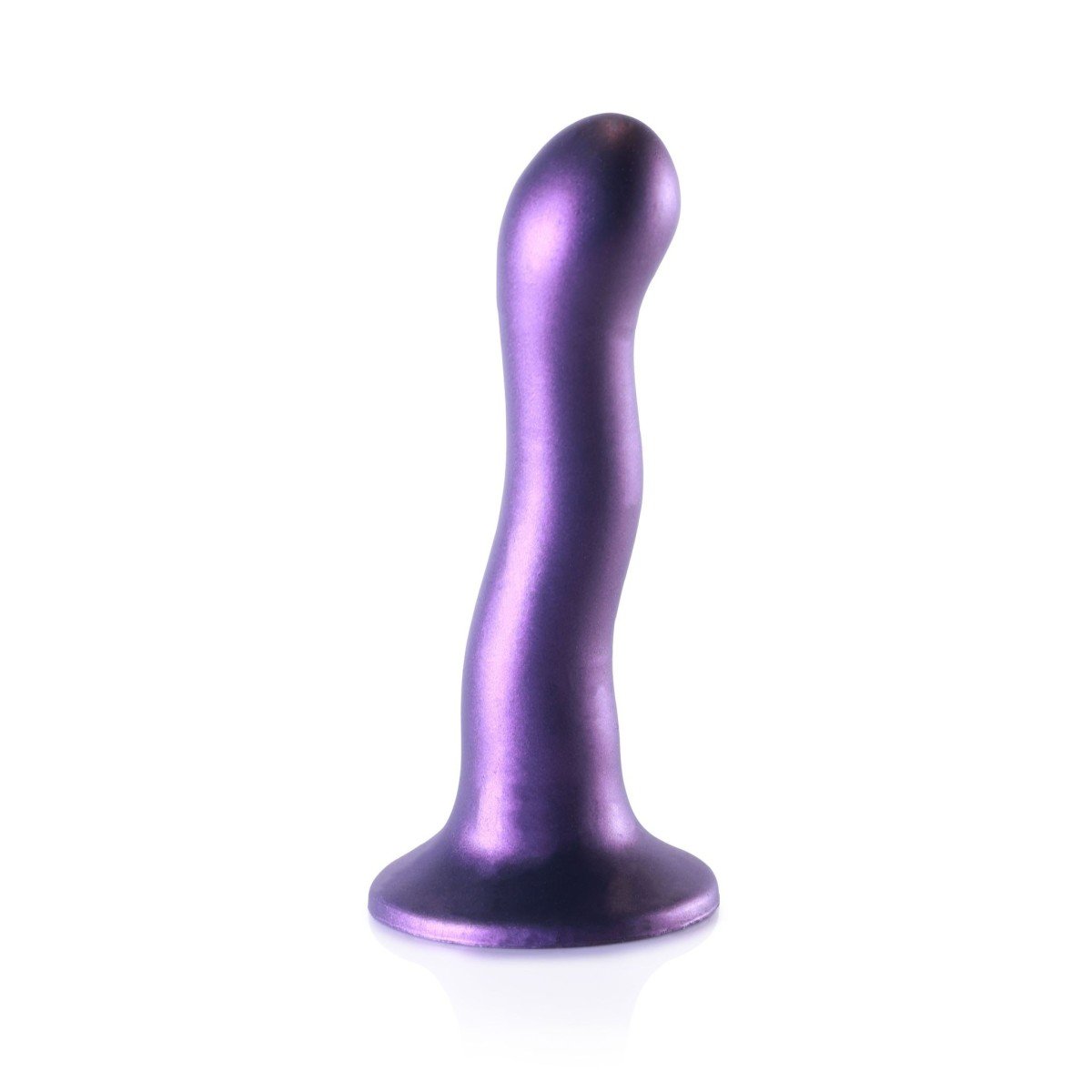 Dildo Ouch! Ultra Soft Silicone Curvy G-Spot Dildo 7" Purple, silikonové dildo s přísavkou 17,2 x 2,8ؘ–3,7 cm
