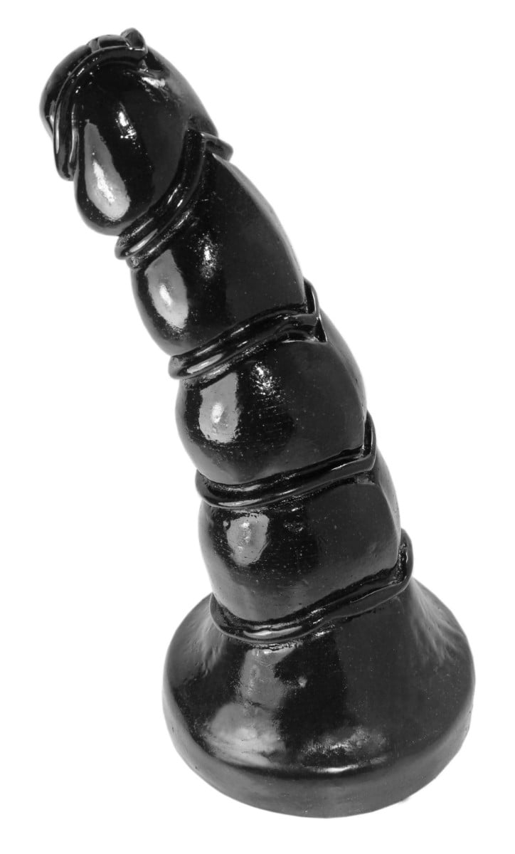 Monster Toys Alien, čierne vinylové dildo 29 x 5–7,8 cm