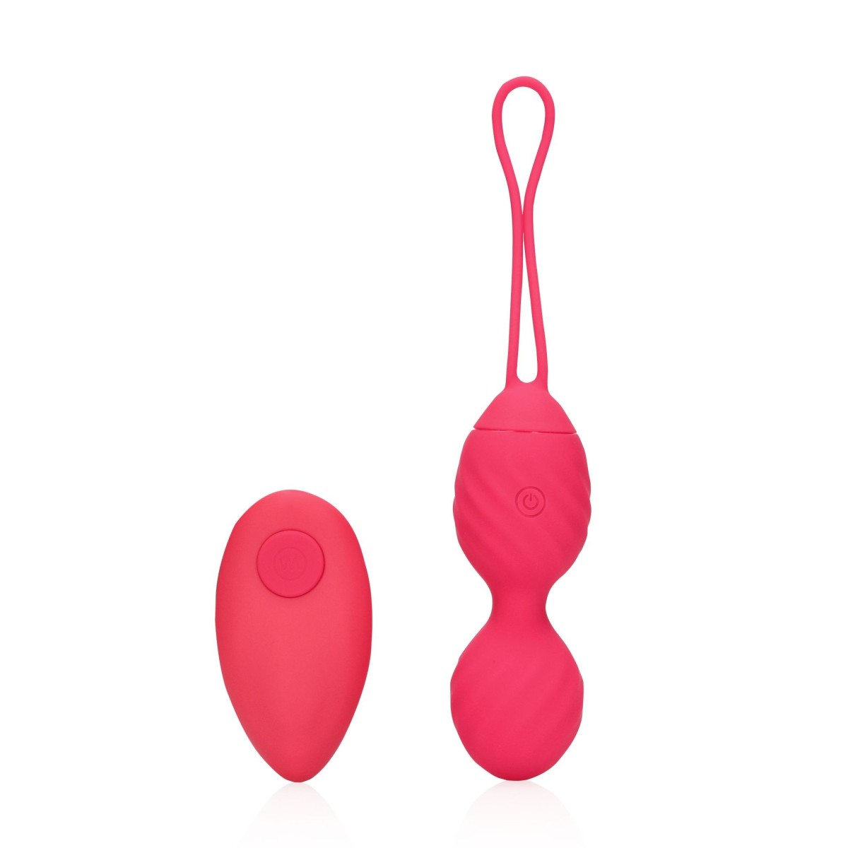 Shots Loveline Vibrating Egg with Remote Control Strawberry Red, silikónové vibračné vajíčko s diaľkovým ovládaním