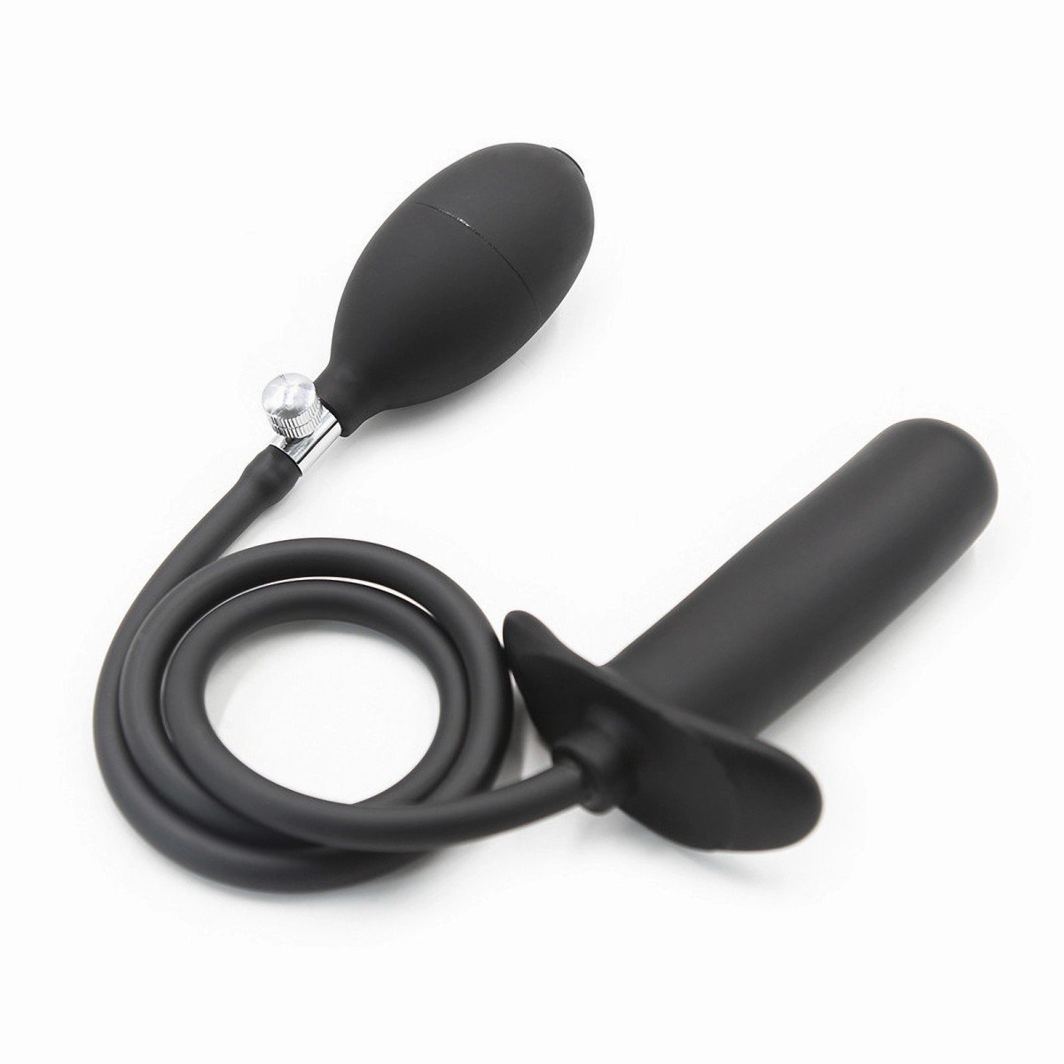 Slave4master Stick Inflatable Butt Plug, silikonový nafukovací kolík 11,3 x 2,7 cm