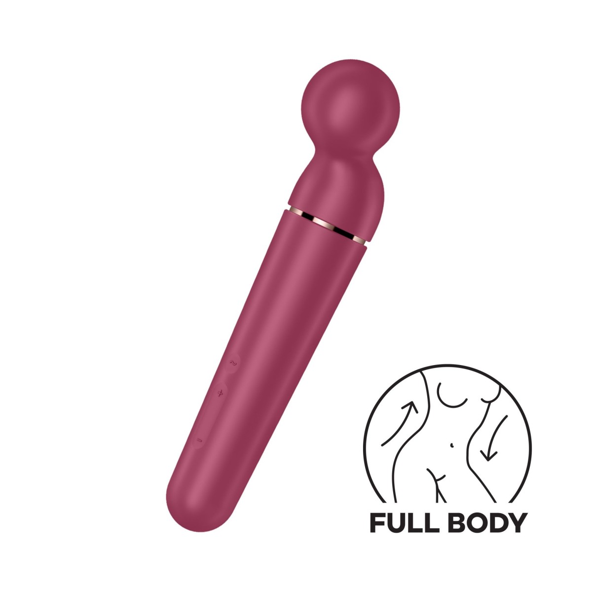 Masážní hlavice Satisfyer Planet Wand-er Berry, silikonová XXL vibrační masážní hlavice