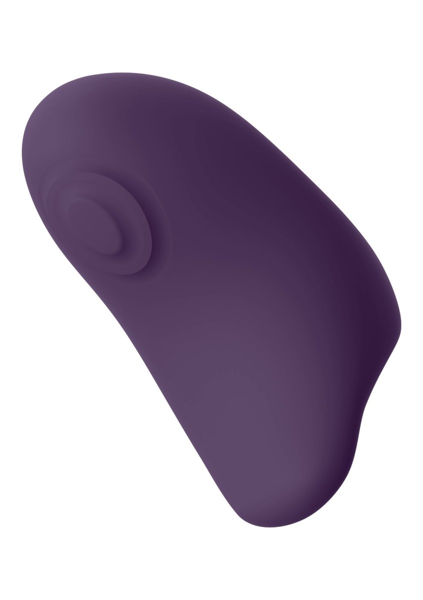 Prstový vibrátor Vive Hana fialový, silikonový vibrátor na prst s pulzační špičkou