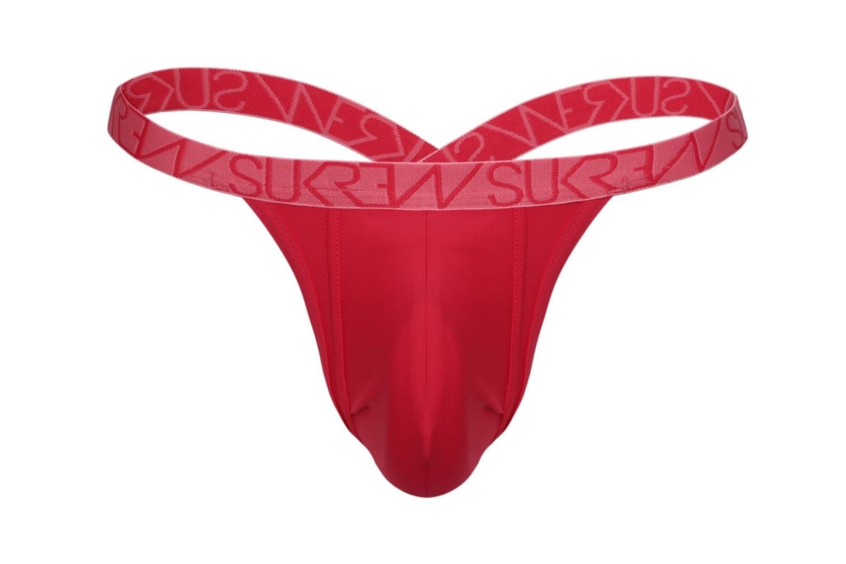 Pánská tanga Sukrew Deep Coral Bubble Thong L, růžová pánská tanga