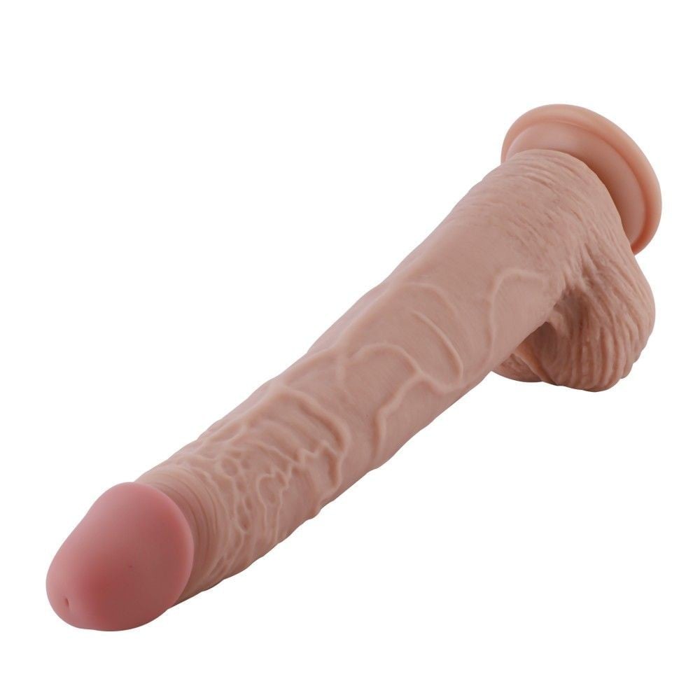 Hismith HSA41, silikonové dildo s přísavkou a KlicLok konektorem 28 x 4,5–5 cm