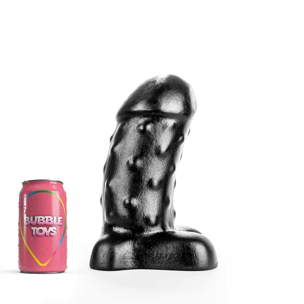Bubble Toys Mousse XL, čierne análne dildo 26 x 9,8–11 cm