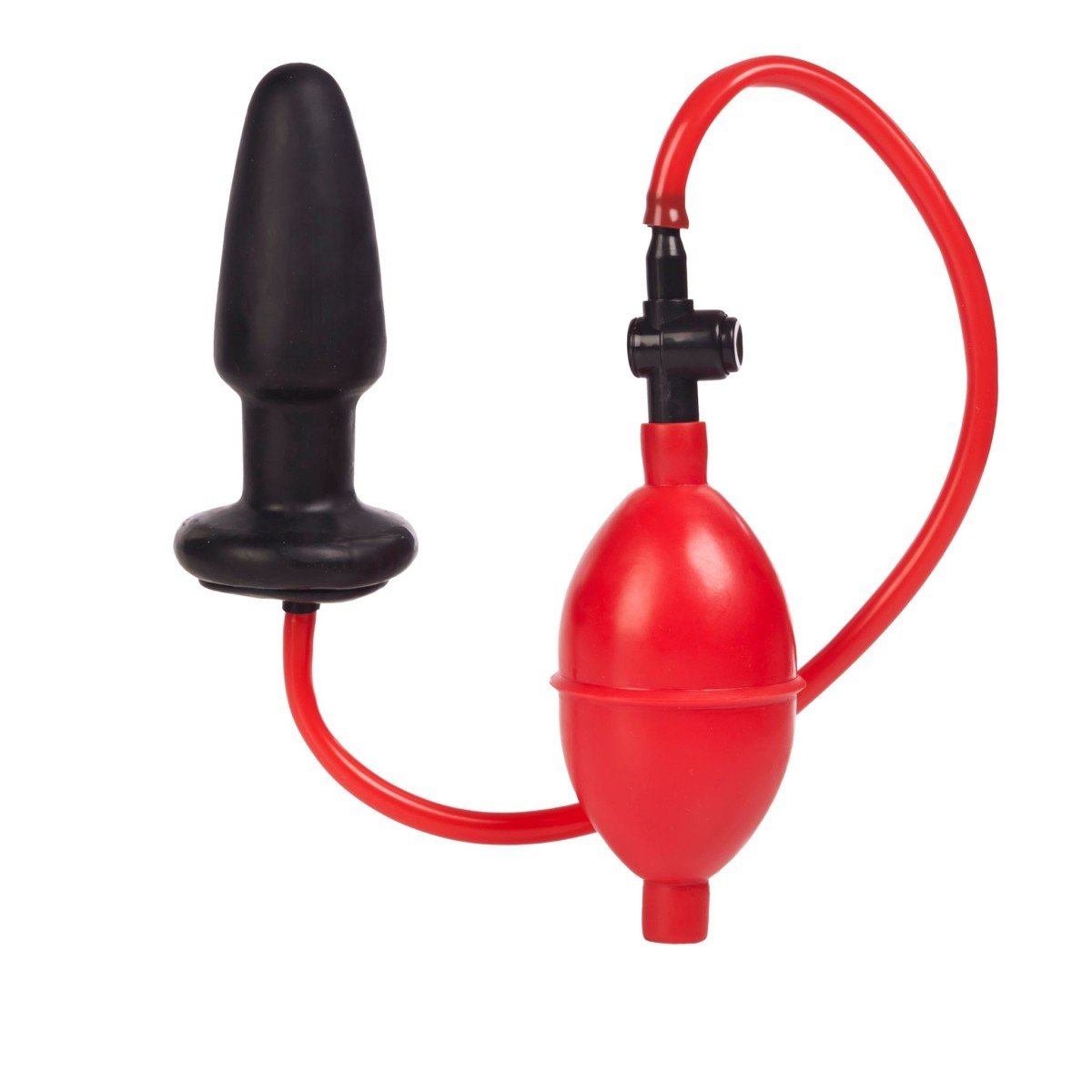 CalExotics COLT Expandable Butt Plug, černý latexový nafukovací anální kolík 10,5 x 4 cm