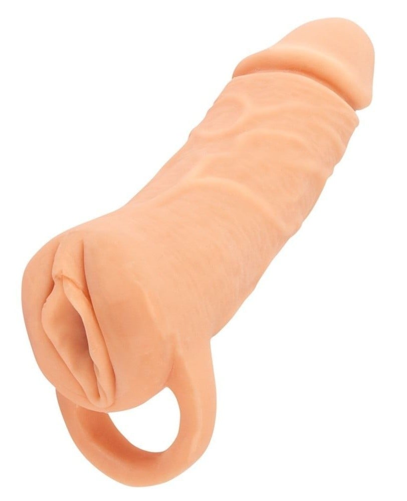 Nature Skin 2 in 1 Extension + Masturbator Medium, realistický masturbátor a návlek na penis