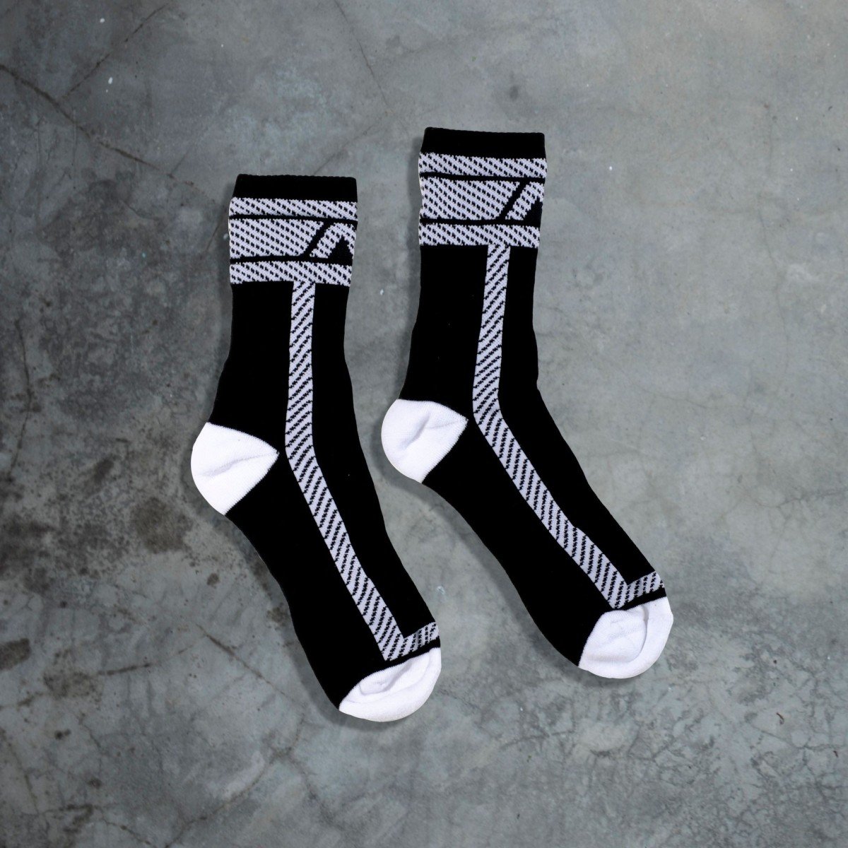 Ponožky AD Fetish ADF28 Fetish Sock černo-bílé S/M, bavlněné ponožky
