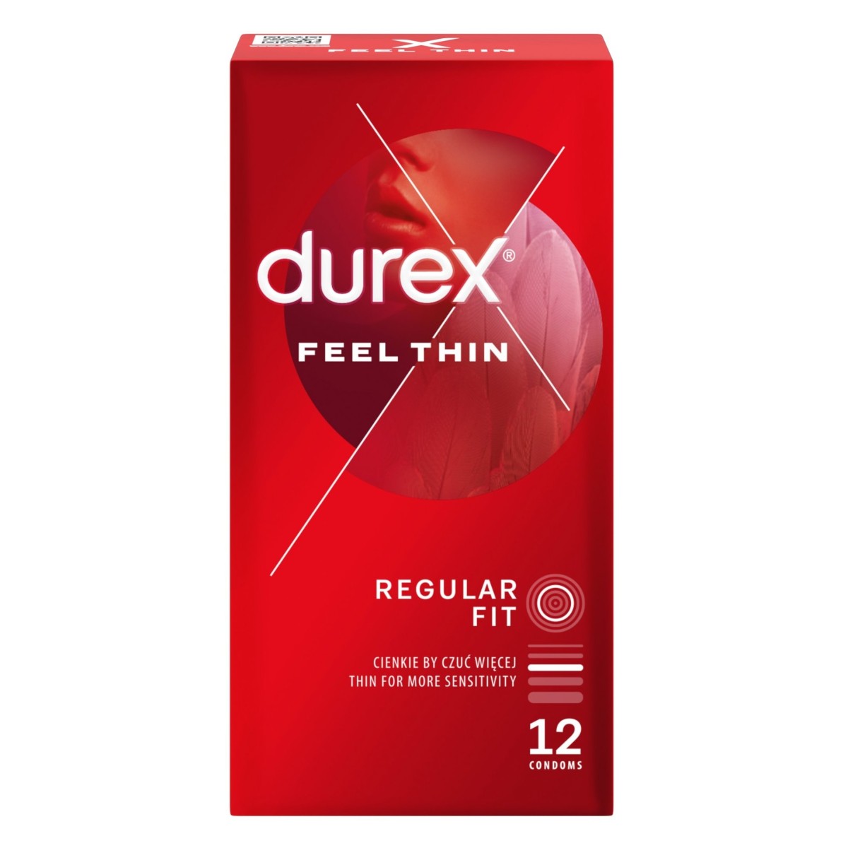 Durex Feel Thin 12 Pack, tenké latexové kondomy