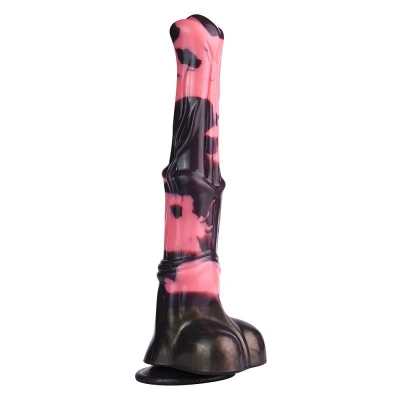 Slave4master Dream Horse Dildo, černo-růžové koňské dildo 28,5 x 5 cm