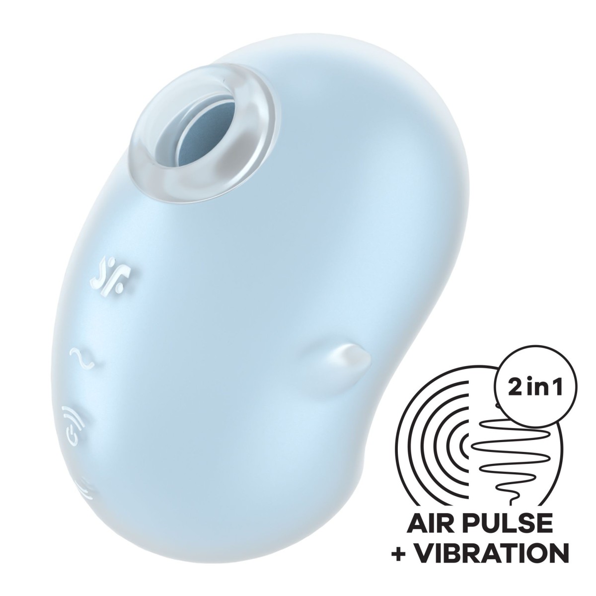 Stimulátor klitorisu Satisfyer Cutie Ghost modrý, vibrační tlakový stimulátor