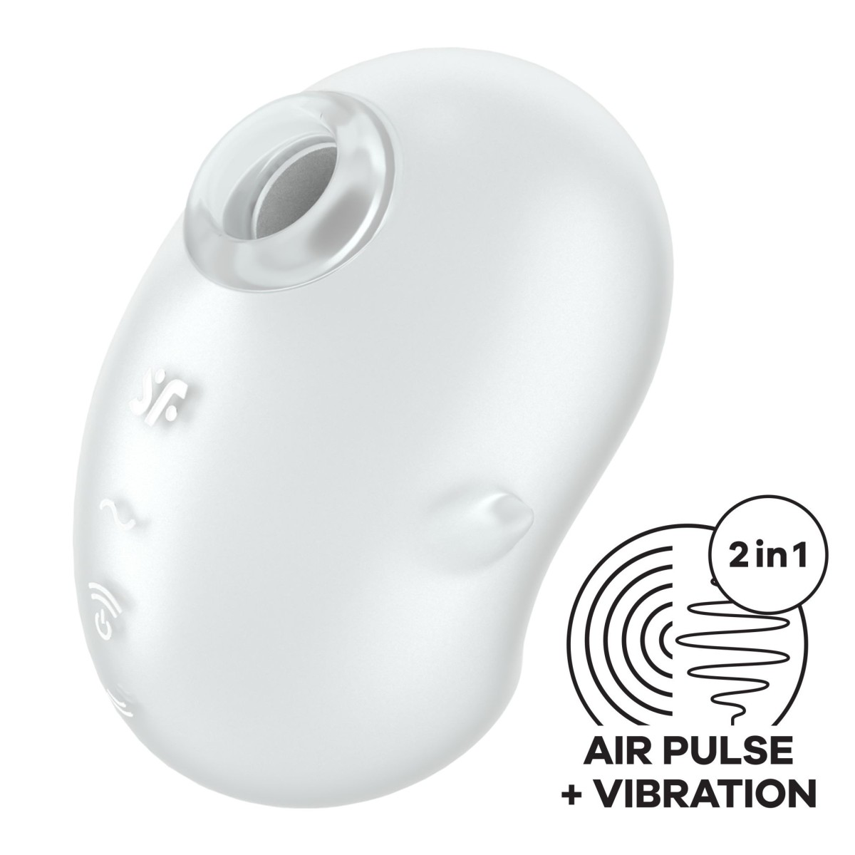 Stimulátor klitorisu Satisfyer Cutie Ghost bílý, vibrační tlakový stimulátor