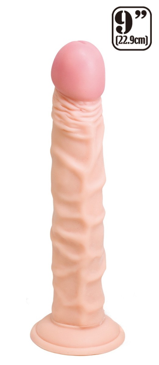 NMC Johnny Two Hands, telové dildo s prísavkou 24,5 x 4 cm