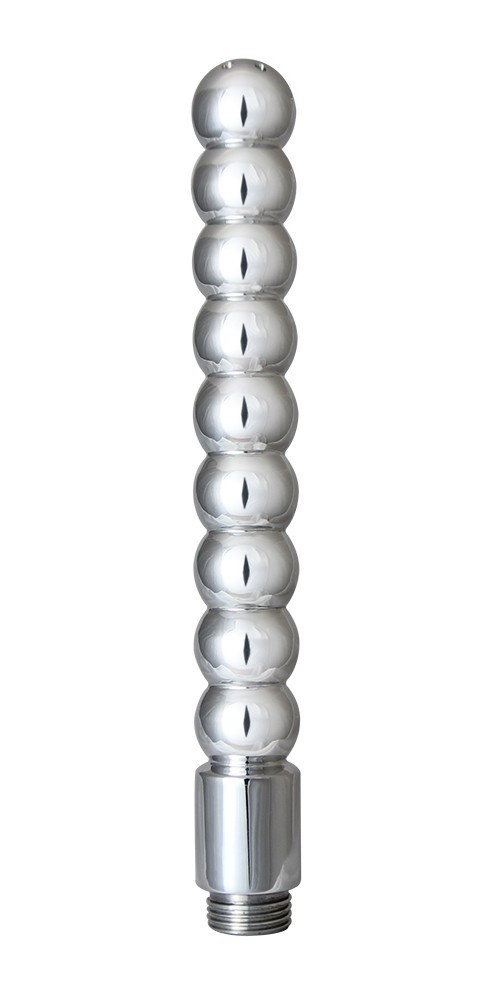 Slave4master Steel Ball Douche Enema Head, ocelová intimní sprcha 20 x 2,5 cm