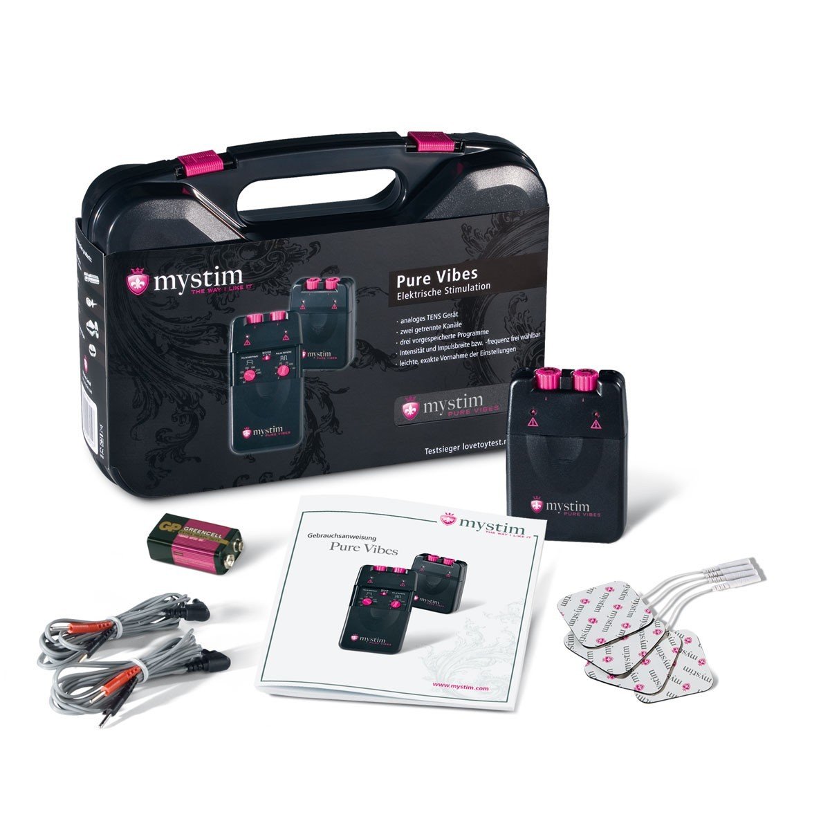 Mystim Pure Vibes E-Stim Unit, 2kanálový napájecí zdroj pro elektrosex