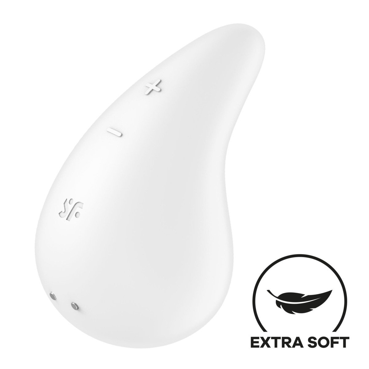 Přikládací vibrátor Satisfyer Dew Drop bílý, silikonový vibrátor na klitoris