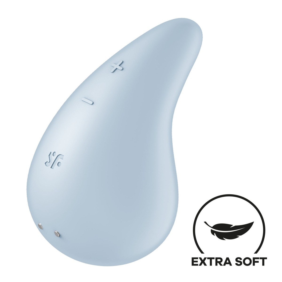 Přikládací vibrátor Satisfyer Dew Drop modrý, silikonový vibrátor na klitoris