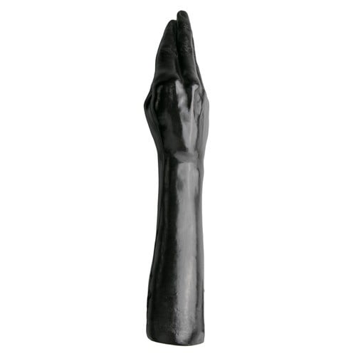 All Black AB21, černé vinylové dildo 38 x 7,5 cm