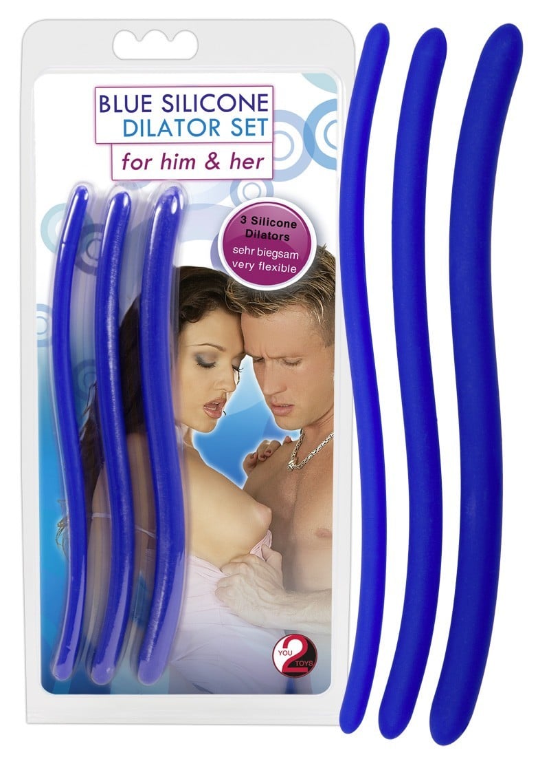 You2Toys Blue Silicone Dilator Set 3 pcs, set dilatátorů různých průměrů pro stimulaci penisu