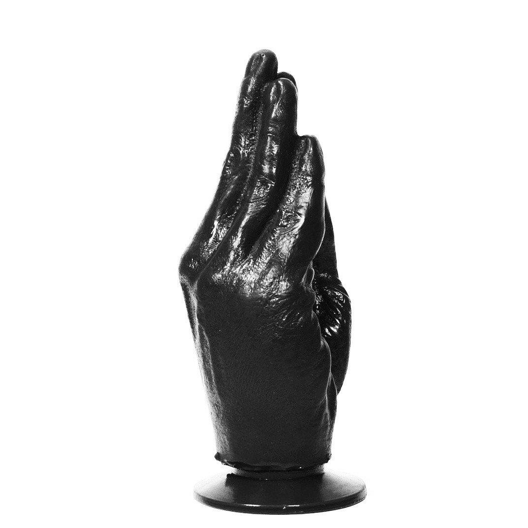 All Black AB13, černé vinylové dildo s přísavkou 19 x 7 cm