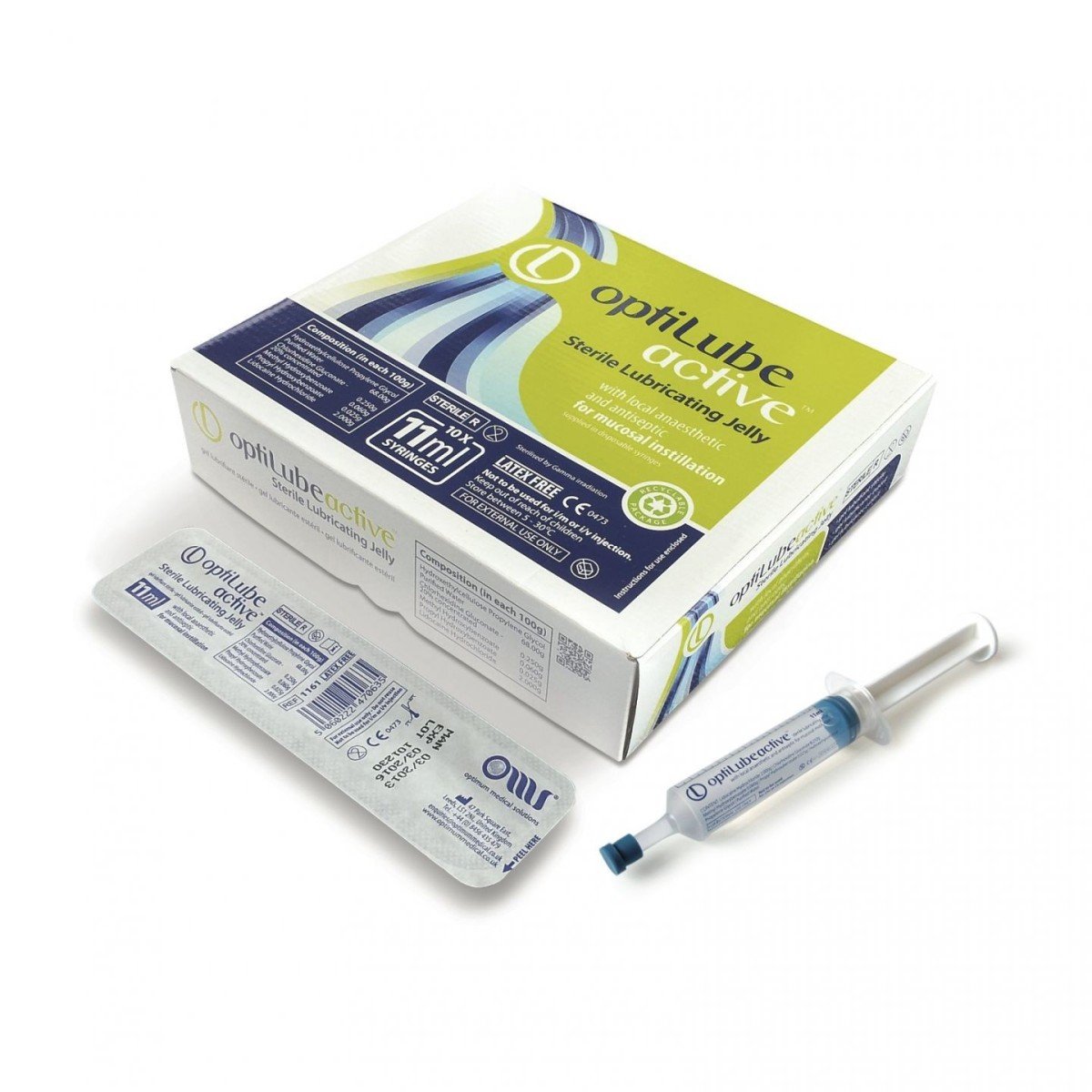 OptiLube Active 11 ml, sterilný lubrikant s anestetikom (1 ks)