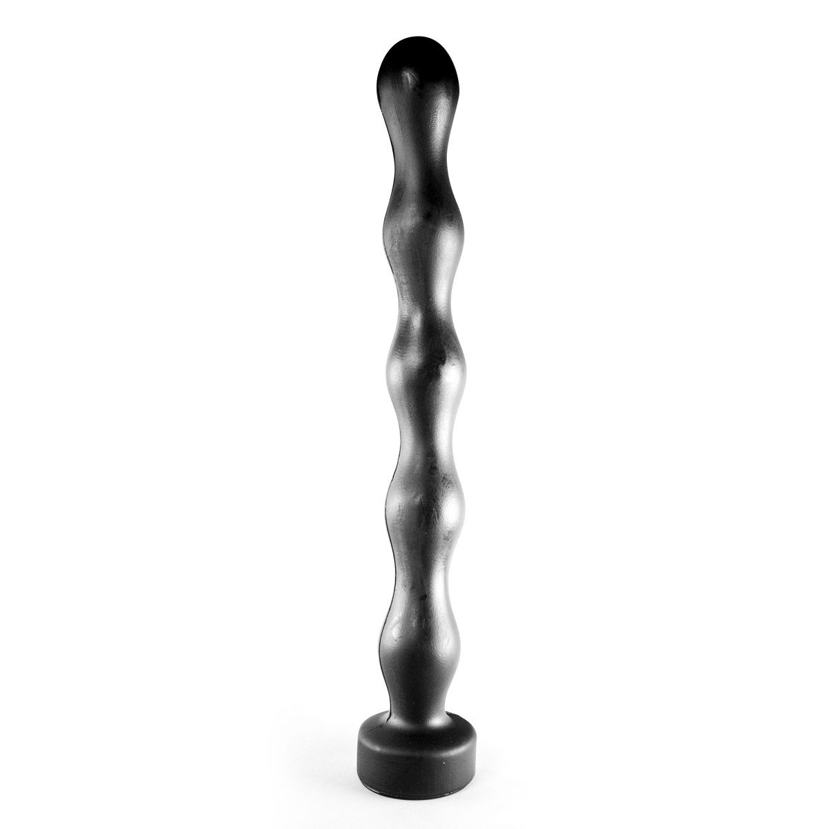 All Black AB70, černé vinylové dildo 40 x 4,5 cm