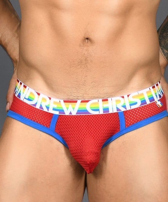 Andrew Christian Pride Mesh Brief Red