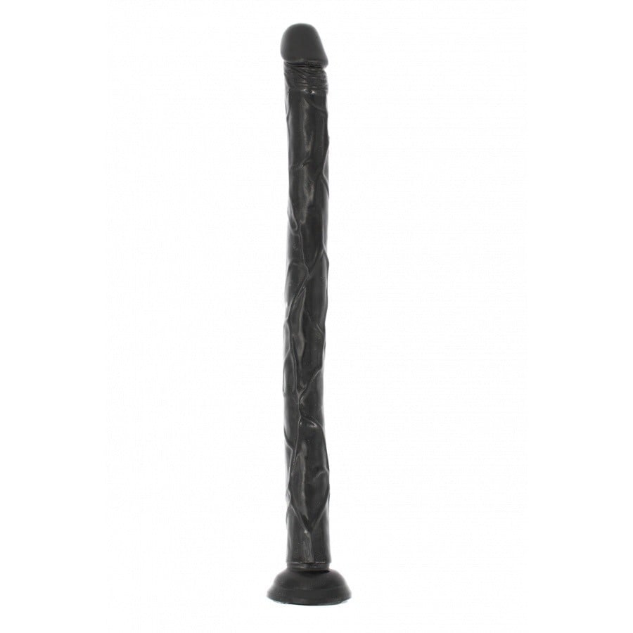 Analconda Death, dlhé čierne vinylové análne dildo 50 x 3,5 cm