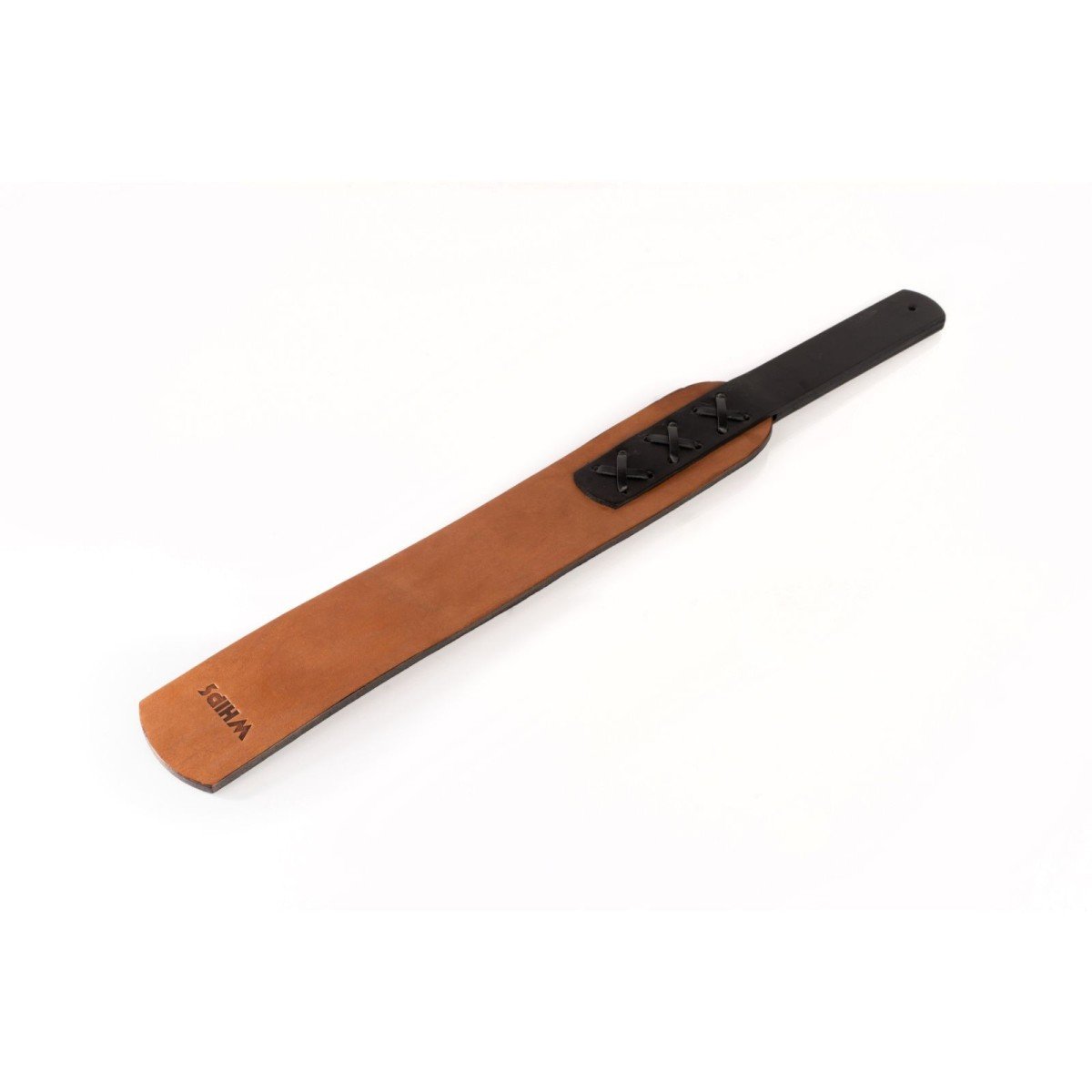 Kožená plácačka Whips Primal Bond Braided Paddle hnědá