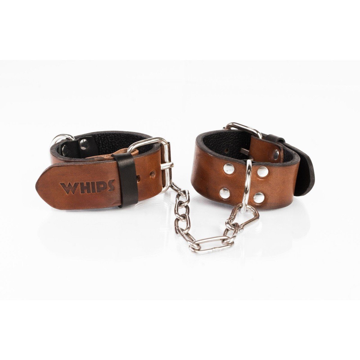 Whips Primal Bond Slim Cuffs Small Brown